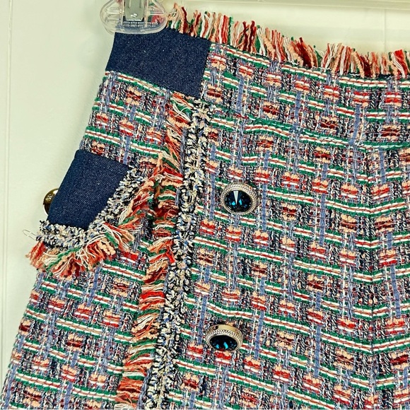 Fairwhale Woven Plaid Glam Lined Sailor Shorts Size M🔥 - Picture 6 of 9